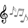 Note de musique joyeuse