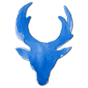 Christmas reindeer head blue