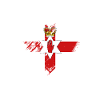 Grungy I Love Northern Ireland Heart Flag