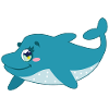 Süßer Delfin mit Rand
