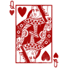 Heart queen red