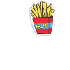 Pommes frites Fritten Logo Geschenkidee