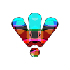 3 bunte Ausrufezeichen