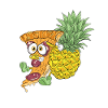 Rigolote ananas avec pizza