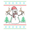 Hässliches Strickjackeschneemanngeschenk