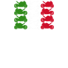 Motorcycle flag Italy