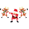 Santa Claus with deer dab