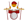 Funny emoji drummer design