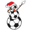 Dabbing Snowman Soccer Ball