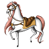 Fabelhaftes Pferd weiß