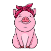 Regalo dell'agriturismo agricolo · maiale rosa