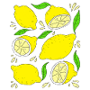 Sparkling sour lemons