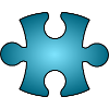 Puzzle piece blue