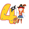 4 years birthday child pirate girl treasure hunt