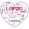 Leipzig pink heart gift love
