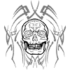 Crâne Crâne Schaedel Tribal