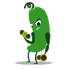 Muskelbepackte Gurke Bodybuilding