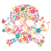 Skull with flowers