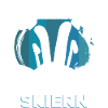 Alter Mann auf Skiern