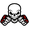 MMA Skull - White Gloves
