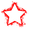 Red star splatter
