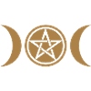 Wicca triple moon - Goddess symbol - Pentagram