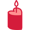Heart candle light