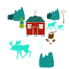 Weihnachten Elch I Geschenk Winterstimmung