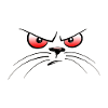 RED ANIMAL EYE CAT ANGRY CAT RED EYES