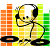 Stick figure DJ equalizer