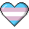 Transgender Pride 8Bit Pixel Heart