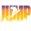 Jump and snowboarder