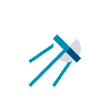 Satellite in Space – Blue Space Icon