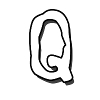 Q Buchstabe Halloween Geschenk