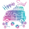 Hippie Soul Watercolor Hippie Camper Gift
