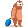 Sloth is traveling