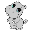 Doux hippopotame
