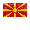 Macedonian Macedonia Distressed Flag