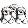 " Bobbie Bobtail "- Old English Sheepdog - Cartoon