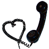 Heart retro telefon