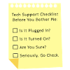 Tech Support Checklist Funny Helpdesk IT Engineer