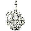 Skeleton middle finger bones