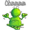 Ohmmm frog- meditation- t-shirt design