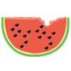 Melone mit Herz - Geschenk - Wassermelone - Comic
