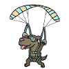Paragliding dog