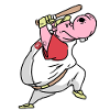 Hippopotame de baseball