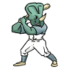 Schlagfertiger Triceratops Baseball