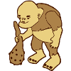 Monster ogre with a club
