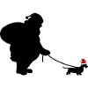 Weihnachtsmann Gassi Dackelfieber