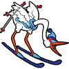 Ski drôle mignon cigogne cool